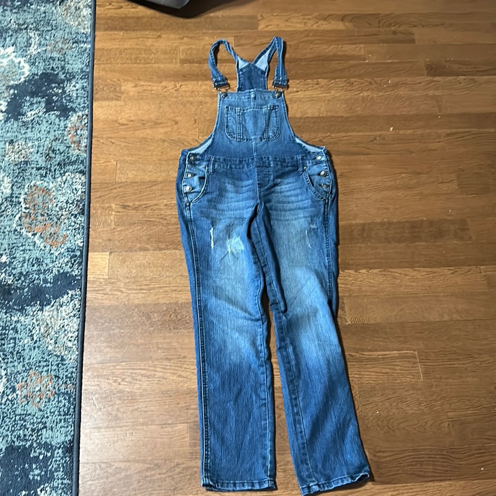 blue overalls